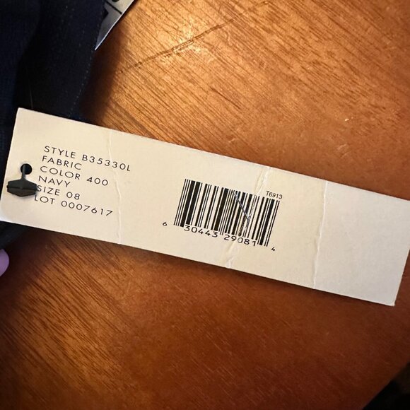 Donna Karen NWT Black Pin stripe midi pencil Skirt 8 - Picture 7 of 7